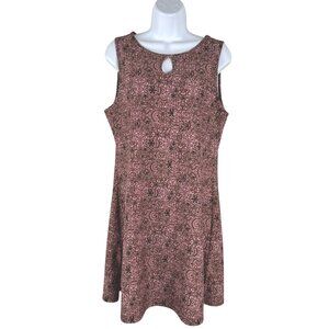 Nuu Muu Classic Keyhole Dress Large Sleeveless Printed Multicolored DR-1806